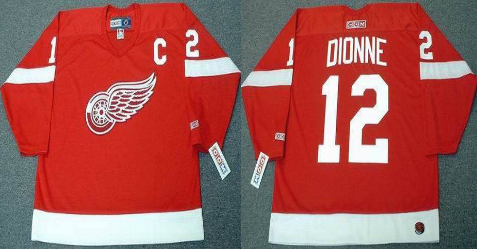 2019 Men Detroit Red Wings 12 Dionne Red CCM NHL jerseys